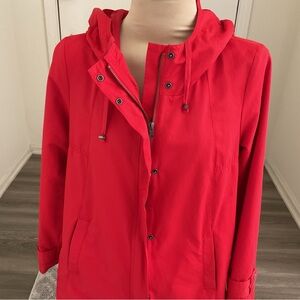 Eileen Fisher Hooded Anoral Trench Coat Jacket Women Size S